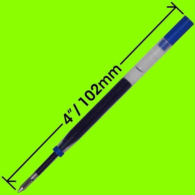 Replacement for Cross Slim 8910-2 - Gel Rolling Ball Pen Refill - 6 Blue