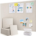 48" x 36" Large Cork Bulletin Board Tiles, Peel and Stick Felt Wall Panels for Vision, Message Center, Picture and Prayer Board for Office, Dorm, Room and Desk Decor(Oatmeal)