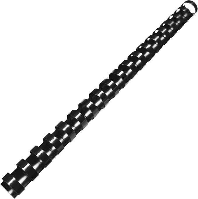TOTiyea 100 Pack 5/8" 19 Ring Plastic Binding Combs 125-Sheet Letter Size | Binding combs,Black,8.5"x11",Bulk pack,For educators custom teaching References,classroom organization,work supplies