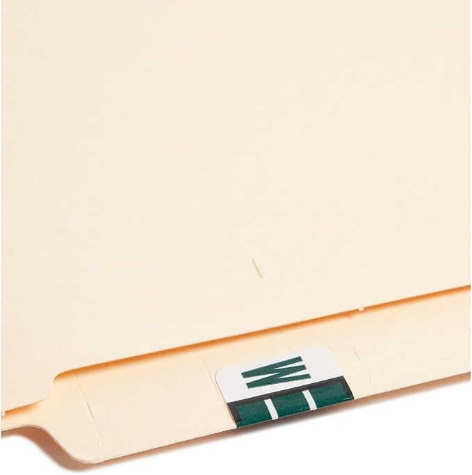 Smead BCCR Bar-Style Color-Coded Alphabetic Label, W, Label Roll, Dark Green, 500 Labels per Roll, (67093)