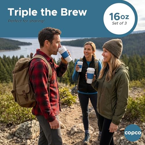 Copco Acadia Travel Mug, 16 Oz - Blue, Set of 3