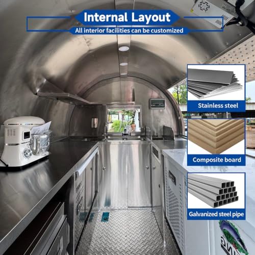 Mobile Coffee Trailer, 10ft Commercial Food Truck Cart for Sale
