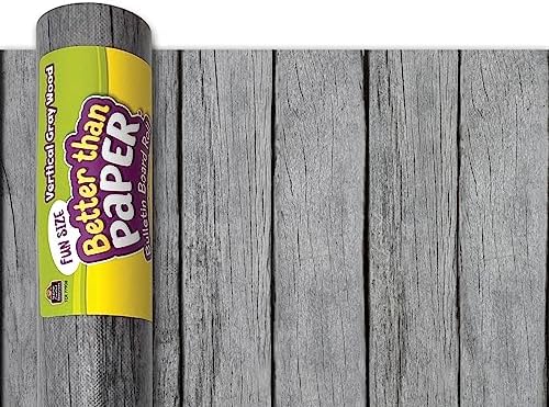 Teacher Created Resources Fun Size Vertical Gray Wood Better Than Paper Bulletin Board Roll (TCR77908)