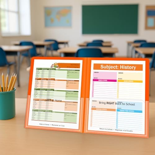 C-Line Classroom Connector School-to-Home Folders, Orange, 25 per Box (32002)
