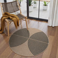 Lahome Modern Rainbow Small Round Rug, 3ft Washable Circle Rug for Doorway
