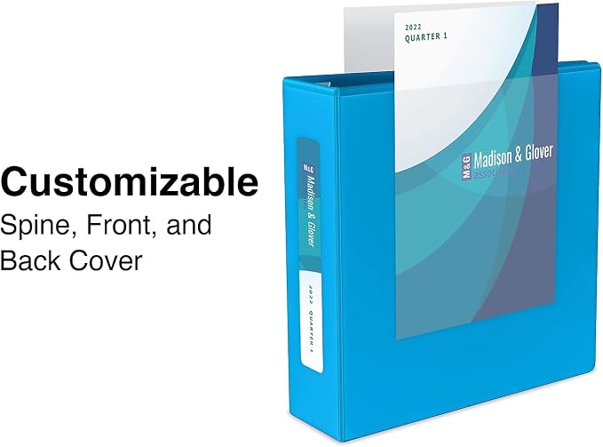 Staples Heavy-Duty 3-Inch D-Ring View Binder, Reinforced Spine, Holds Up to 600 Sheets, Light Blue, for Office & School