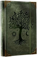 Ovesmusl PU Leather A6 Binder 6 Ring Mini Journal Cover Binder 5.5”x7.5”