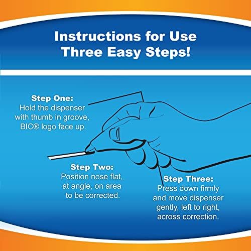 BIC Wite-Out Brand EZ Correct Correction Tape, Applies Dry, Translucent Dispenser Shows How Much Tape is Remaining (Pack of 9, 162 Count Total)