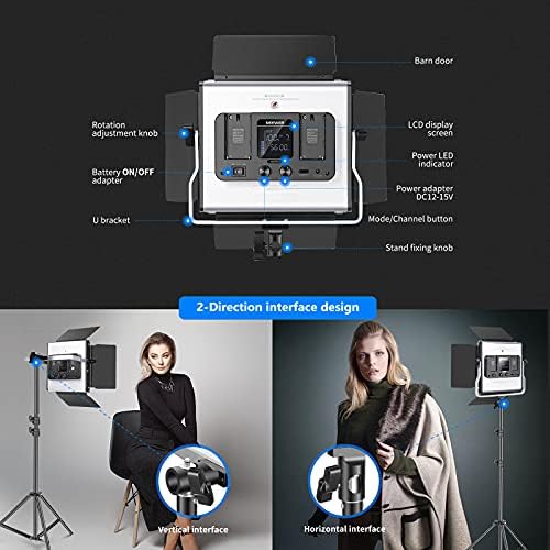 NEEWER 660 PRO RGB LED Video Light with App Control/Barn Door/U Bracket