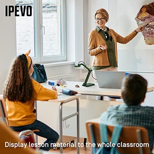 IPEVO V4K Ultra High Definition 8MP USB Document Camera — Mac OS, Windows, Chromebook Compatible for Live Demo, Web Conferencing, Distance Learning, Remote Teaching (Pack of 8)