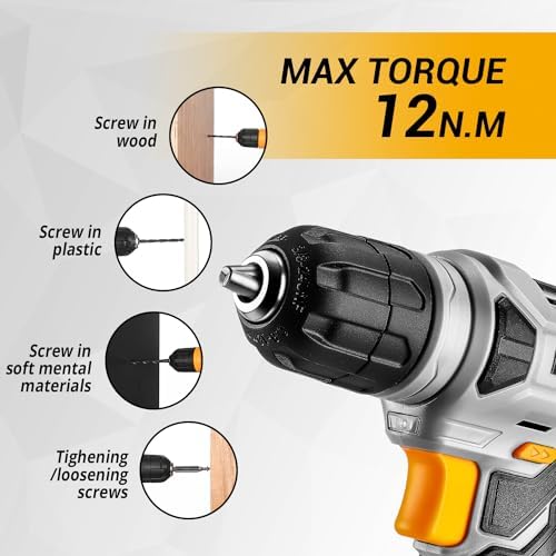 DEKOPRO Tool Set：Tool Kit with 8V Cordless Drill,Tool Box with Drill,Hand Drill Set for Men & Women,Home Tool Kits for House Repair,Handyman,DIY 126 Piece