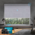 SmartWings Motorized Smart Roller Shades, 100% Blackout Essential Grey