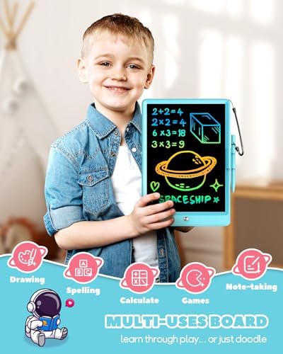 ORSEN LCD Writing Tablet 10 Inch, Colorful Doodle Board Drawing Pad for Kids, Toddler Toys for 3 4 5 6 7 8 Year Old Girls Boys Gifts (Blue)