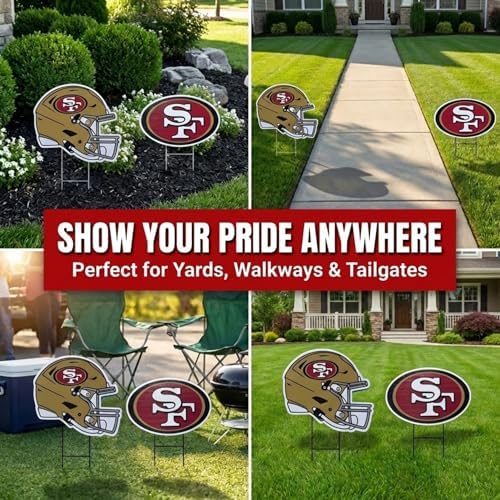 NFL Logo & Helmet 2 Pack Yard Sign Set