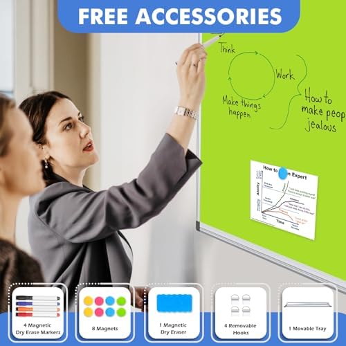 Double-Sided White Board Dry Erase Magnetic Whiteboard Wall 24x18 Green