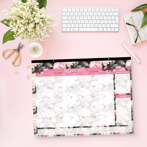 Blueline® 2027 Pink Monthly Desk Pad Calendar, 12 Months, January to December, 22" x 17", Pink (C193105)
