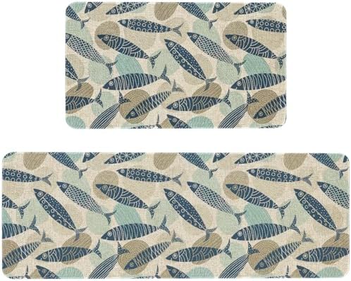 Kitchen Rugs and Mats Set of 2,Floor Mats for Home Kitchen Decor Mat
