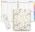 SUNEE 2027 Appointment Book, Quarter-Hourly, Weekly Monthly Planner, 8.5"x11",Beige Wildflower