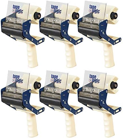 Aviditi Tape Logic 4 Inch Heavy-Duty Packing Tape Dispenser Gun, for Packing, Shipping, Moving and Warehouse Use (6 Dispensers)