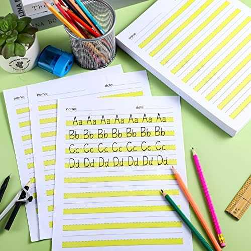 Eaasty 200 Sheets Write Beginner Paper Level 1 Lines & Highlighted,Style