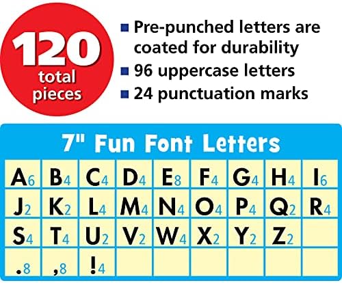 Teacher Created Resources Pastel Pop 7" Fun Font Letters
