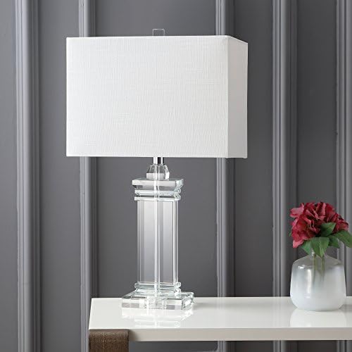 JONATHAN Y Ophelia 24.5" Solid Crystal Table Lamp, Clear
