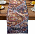 Christmas Table Runner Dresser Scarf 13 x 60 Inch Gingerbread Man House Candy Winter Night Snow Scene Table Runners Non-Slip Heat Resistant Kitchen Dining Table Decor for Home Holidays Indoor Outdoor