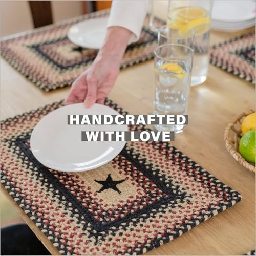 Homespice Gloucester Jute Braided Coasters, Round 4" Set of 6