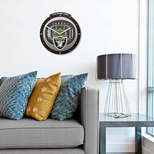 YouTheFan NFL Las Vegas Raiders StadiumView 3D Wall Clock