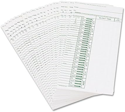 Acroprint 09-6103-080 Time Card for ATT310 Time Recorder, Pack of 200 Time Clock