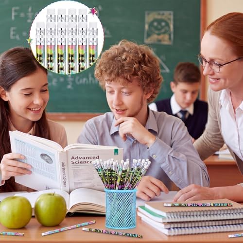 Tenceur 100 Pcs Student of The Month Pencils with Erasers Bulk 7.3 Inches Student Incentives Recognition Education Award Prize for Teacher School Classroom Reward Supplies