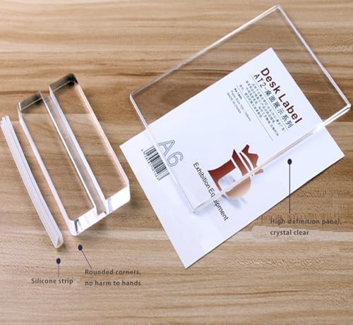 Acrylic Sign Holder (Transparent Vertical A5 148×210mm/ 5.83×8.27 inches)