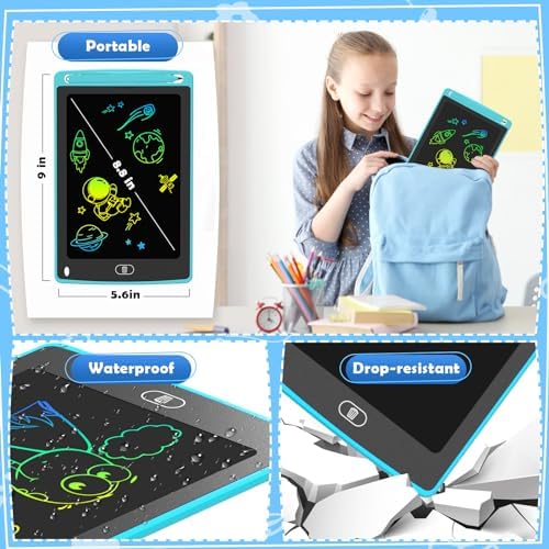 TQU 3 Pack LCD Writing Tablet for Kids, 8.5 Inch Colorful Doodle Board Drawing Tablet, Educational Learning Toys Birthday Gifts for Boys Girls Age 3 4 5 6 7 8