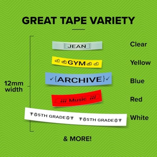 DYMO Label Maker Machine with 3 Tapes - 100H LetraTag Handheld, Includes 3 LT Label Tapes, Perfect for Home & Office Organization