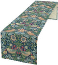 William Morris Floral Table Runner, Vintage Green Flowers Botanical Printed Table Runner for Home Kitchen Dining Table Decoration,13x70 Inch