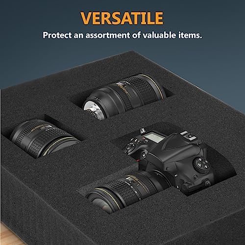 POWERTEC Tool Box Foam Insert, Pluck Foam Tool Organizer for Bosch L-Boxx 2, Customizable Insert for Tool Case to Protect Drill, Impact Driver, Jigsaw, Router Tool, Angle Grinder, Sander (71603V)