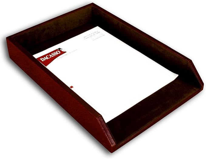 Dacasso Leather Desk Set, 3-Piece, Mocha