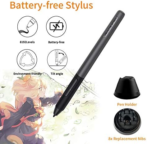 GAOMON PD1161 Drawing Tablet with Screen, Tilt, 8 Shortcut Keys, 11.6" FHD