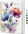Planner 2026-2027, Jul 2026-Jun 2027 Academic Monthly & Weekly Planner | 8.5" x 11" Hardcover Pretty Calendar Planner for Women, Spiral Organizer for School Office Home Supplies, Painted Bloom