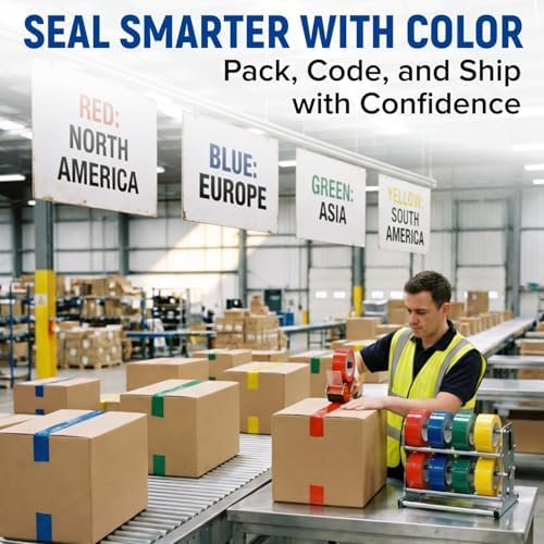 2" x 110 Yards Blue Packing Tape, 4 Rolls
