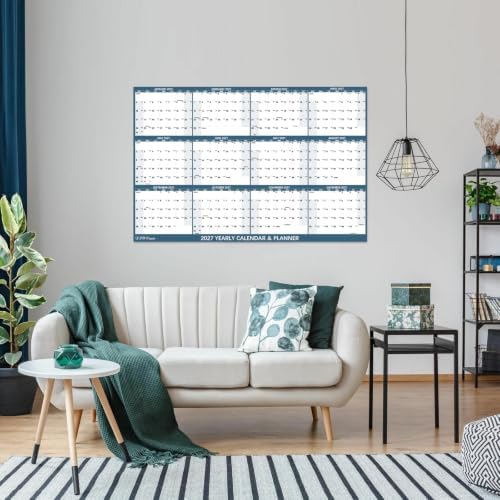 32" x 48" 2027 Wall Calendar 12 Month, Rolled Wet & Dry Erase Calendar