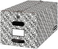 Bankers Box 4-Pack String & Button Medium-Duty File Box, Letter, FastFold