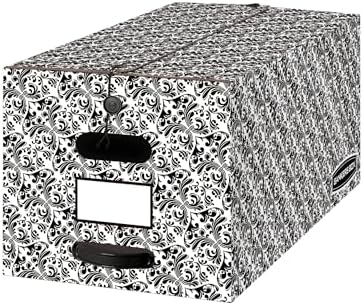 Bankers Box 4-Pack String & Button Medium-Duty File Box, Letter, FastFold
