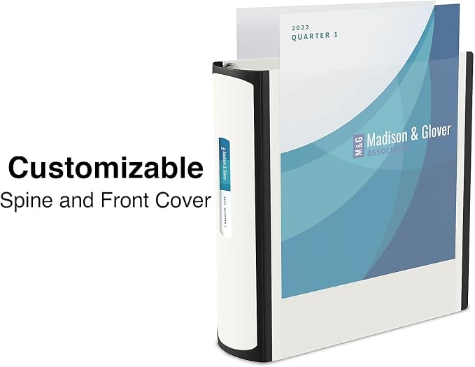 Staples Better Binder, 2-Inch 3-Ring, White, Locking Rings, 2-Pack | Wide spine view binder with durable construction for office organization.
