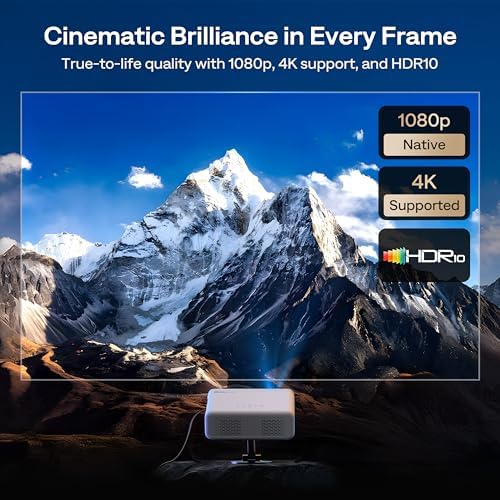 Aurzen EAZZE D1G 4K Supported Google TV Smart Projector w/ WiFi & Bluetooth