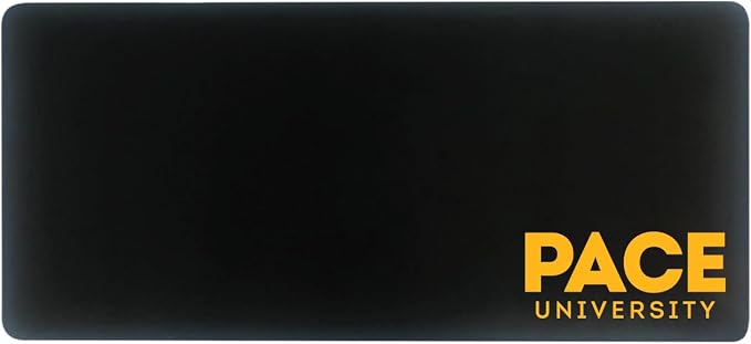 Pace University Classic Cloth Desk Mat, Durable Office Supplies, Non-Slip Base, Responsive Desk Pad with Smooth Cloth Surface, Black