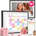 Digital Calendar 10 Inch Touch Screen, Electronic Calendar and Chore Chart for Family Monthly/Weekly Planner, Interactive Smart Calender with Task Rewards, Meal Planner, Desk Mount
