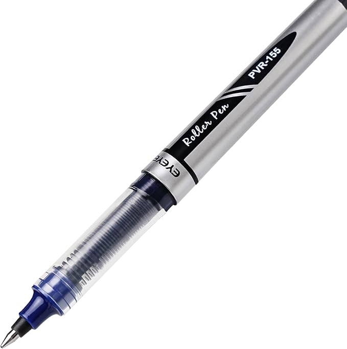 EYEYE 0.7mm 8 Pack Blue Rollerball Pens, Medium Point Pen, Quick Dry | Back to School Essentials, Liquid Ink Pen Fine Point Smooth Writing Pens for Journaling, Note Taking, Office Supplies