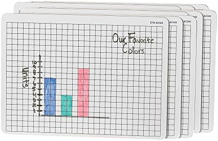 hand2mind Double-Sided Centimeter Grid White Boards for Students, Grid Board for Graphing, Dry Erase Boards, Portable Whiteboard, School Supplies, Classroom Supplies (Pack of 10)