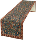 William Morris Table Runner, Rustic Boho Ethnic Flower Original Design Print Table Runner for Home Party Dining Room Kitchen Decor 13x120 Inch